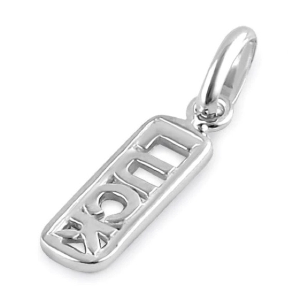 “LUCK” Sterling Silver Pendant